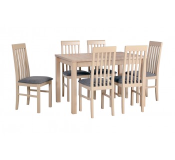 Stół Max 5 + 6x krzesło Nilo 1