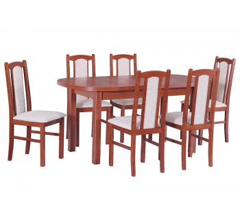 Stół Wenus 1 laminat, 6x krzesła Boss 7