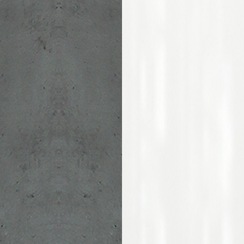 Meble pokojowe Brugia wybarwienie beton ciemnoszary / biały połysk